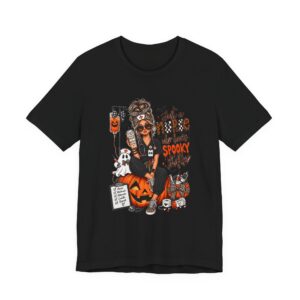 Halloween Nurse T-Shirt — "Just a Nurse Who Loves Spooky Shift(s)" Graphic Tee