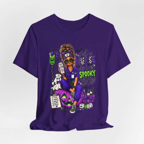 Nurse Halloween T-Shirt – "Just a Nurse Who Loves Spooky Stuff" Medical Halloween Tee