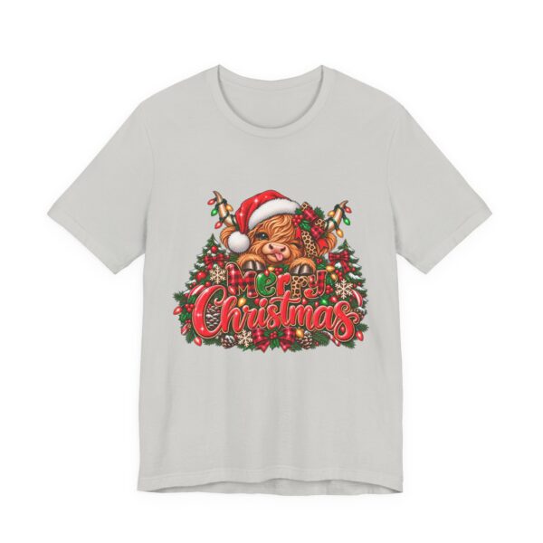 Christmas Highland Cow Tee - Merry Christmas Highland Cow Holiday T-Shirt