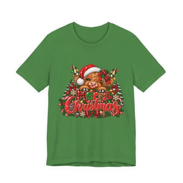 Christmas Highland Cow Tee - Merry Christmas Highland Cow Holiday T-Shirt