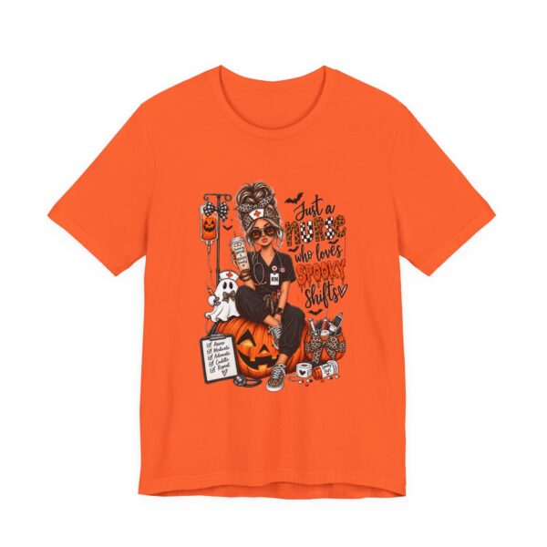 11281607188608721453_2048.jpeg Halloween Nurse T-Shirt — "Just a Nurse Who Loves Spooky Shift(s)" Graphic Tee