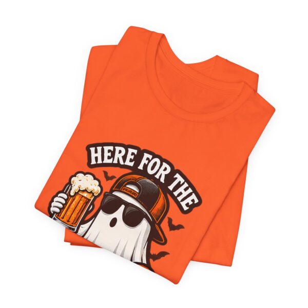 11693465904970867599_2048.jpeg Here For The Boos Halloween Tee – Funny Ghost Beer Shirt