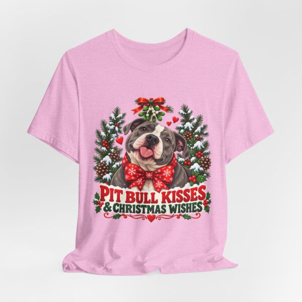 12007569436568487276_2048-1.jpeg Pit Bull Kisses & Christmas Wishes T-Shirt
