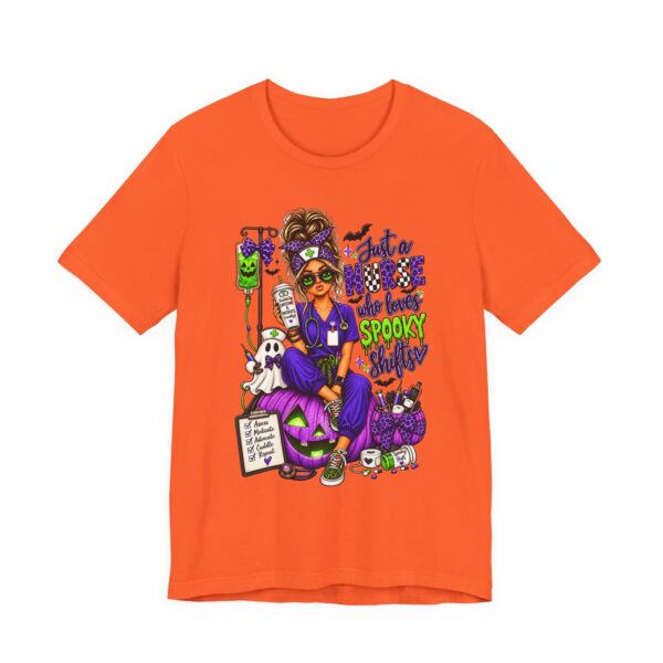 Nurse Halloween T-Shirt – "Just a Nurse Who Loves Spooky Stuff" Medical Halloween Tee