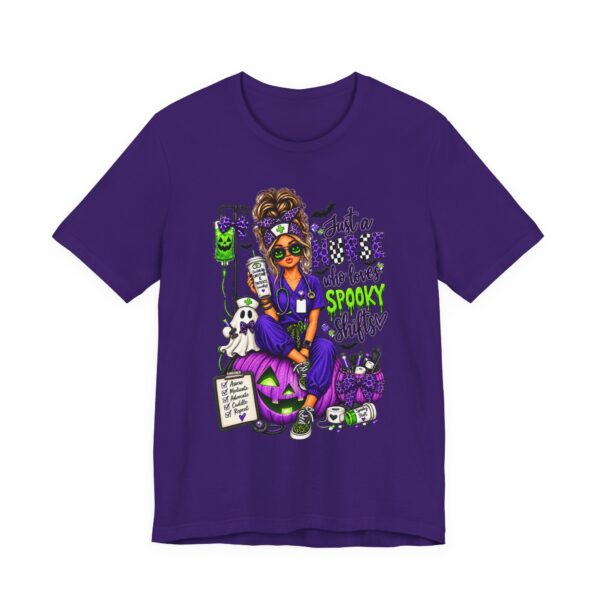 Nurse Halloween T-Shirt – "Just a Nurse Who Loves Spooky Stuff" Medical Halloween Tee