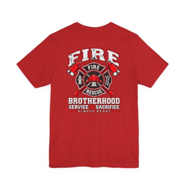 1290053218681861856_2048.jpeg Firefighter Brotherhood T‑Shirt — Fire Rescue Service & Sacrifice Tee