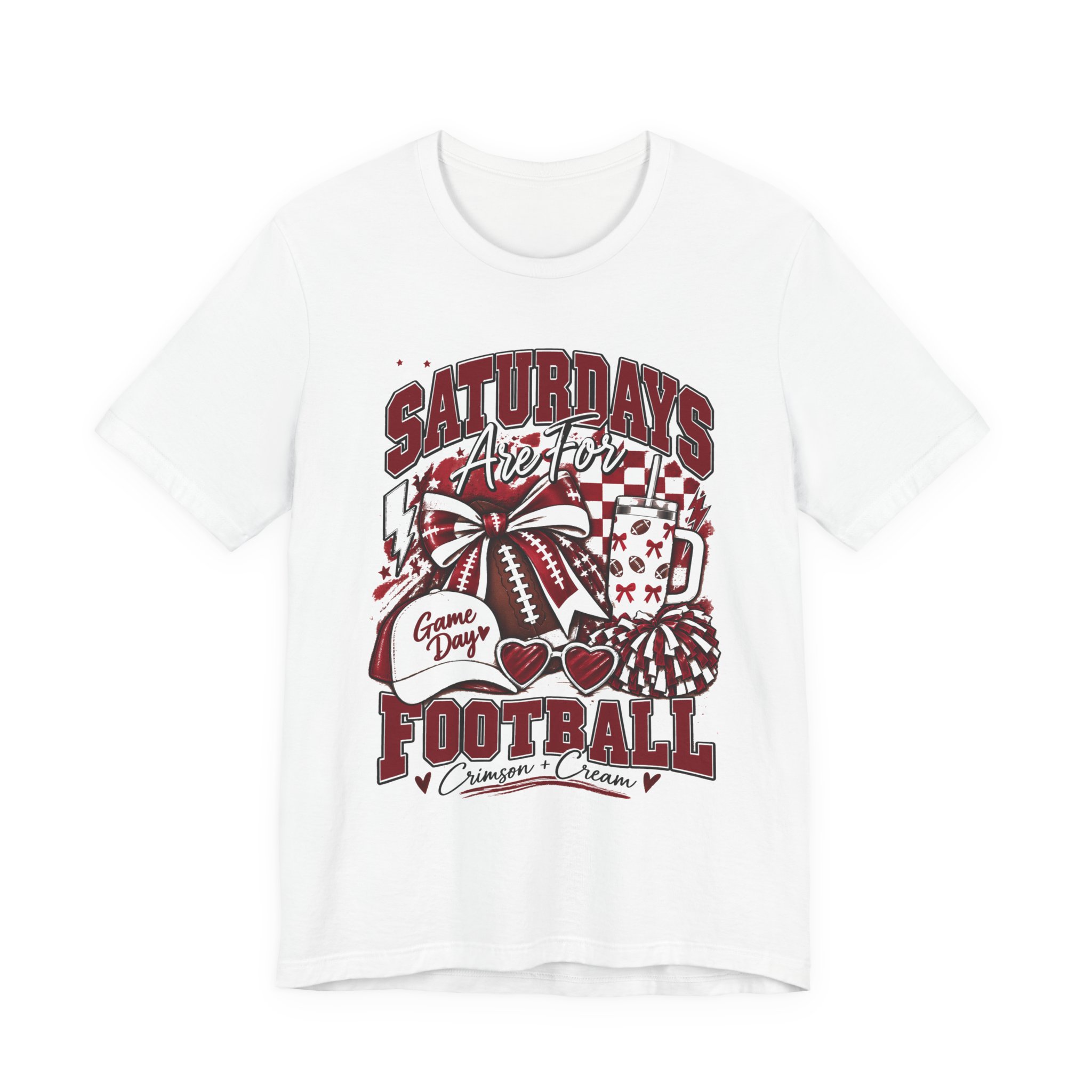 Red Dirt Trinkets Saturdays Are for Football graphic T-shirt