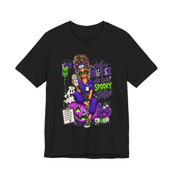 Nurse Halloween T-Shirt – "Just a Nurse Who Loves Spooky Stuff" Medical Halloween Tee