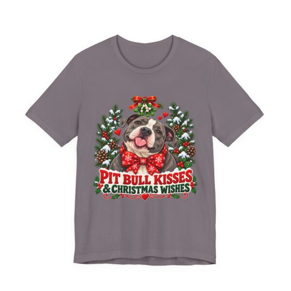 13493044452628533483_2048-1.jpeg Pit Bull Kisses & Christmas Wishes T-Shirt