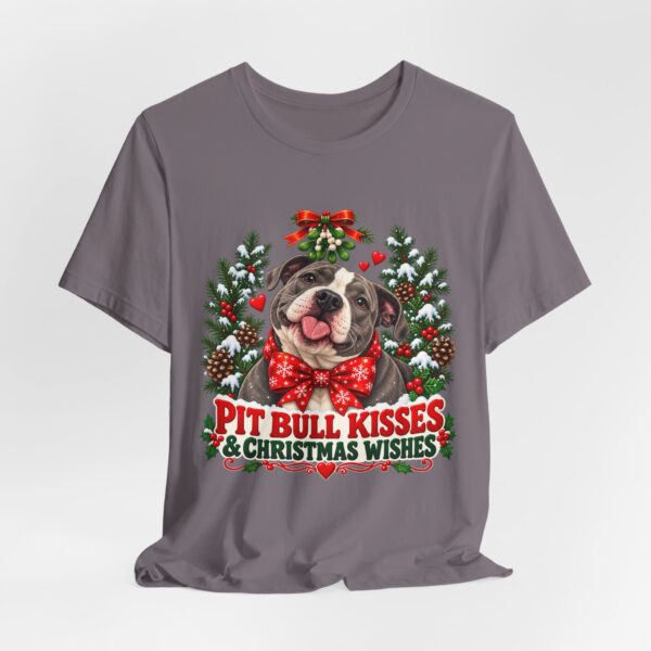 13609806593887421287_2048-1.jpeg Pit Bull Kisses & Christmas Wishes T-Shirt