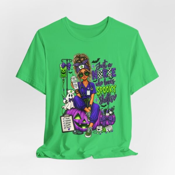 Nurse Halloween T-Shirt – "Just a Nurse Who Loves Spooky Stuff" Medical Halloween Tee