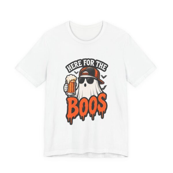 13928444431147568663_2048.jpeg Here For The Boos Halloween Tee – Funny Ghost Beer Shirt