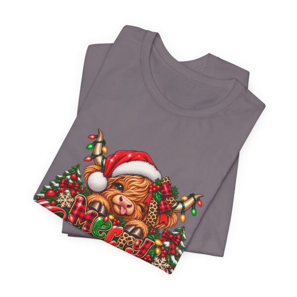 Christmas Highland Cow Tee - Merry Christmas Highland Cow Holiday T-Shirt