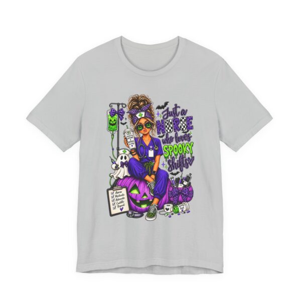 Nurse Halloween T-Shirt – "Just a Nurse Who Loves Spooky Stuff" Medical Halloween Tee