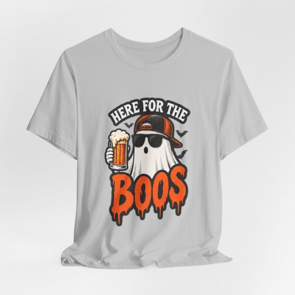 14736948322430450407_2048.jpeg Here For The Boos Halloween Tee – Funny Ghost Beer Shirt