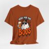 15151074283395672630_2048.jpeg Here For The Boos Halloween Tee – Funny Ghost Beer Shirt
