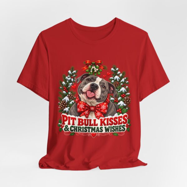 15377158167696490186_2048-1.jpeg Pit Bull Kisses & Christmas Wishes T-Shirt