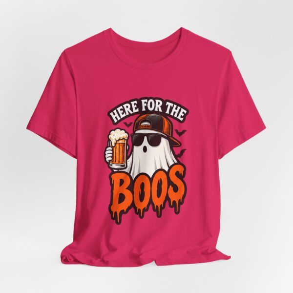 15615273783882817286_2048.jpeg Here For The Boos Halloween Tee – Funny Ghost Beer Shirt