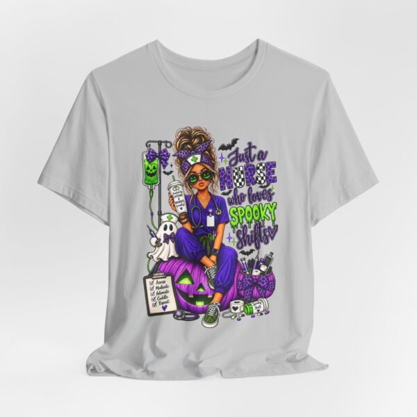 Nurse Halloween T-Shirt – "Just a Nurse Who Loves Spooky Stuff" Medical Halloween Tee