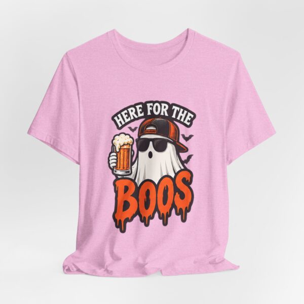 16208004617149242740_2048.jpeg Here For The Boos Halloween Tee – Funny Ghost Beer Shirt