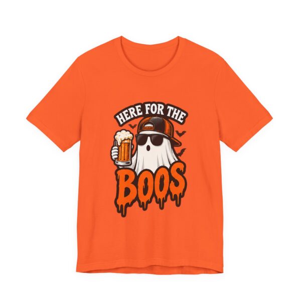 16465037526983041405_2048.jpeg Here For The Boos Halloween Tee – Funny Ghost Beer Shirt