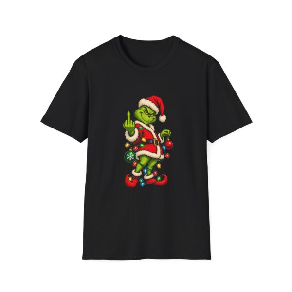 17219154352219370410_2048.jpeg Grinch Santa Middle Finger T-Shirt