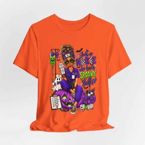 Nurse Halloween T-Shirt – "Just a Nurse Who Loves Spooky Stuff" Medical Halloween Tee