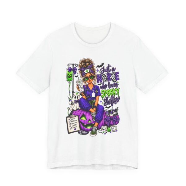 Nurse Halloween T-Shirt – "Just a Nurse Who Loves Spooky Stuff" Medical Halloween Tee