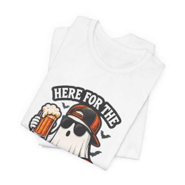 17709262465228634765_2048.jpeg Here For The Boos Halloween Tee – Funny Ghost Beer Shirt
