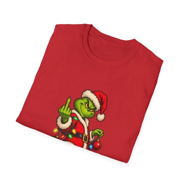 18148068336464962658_2048.jpeg Grinch Santa Middle Finger T-Shirt