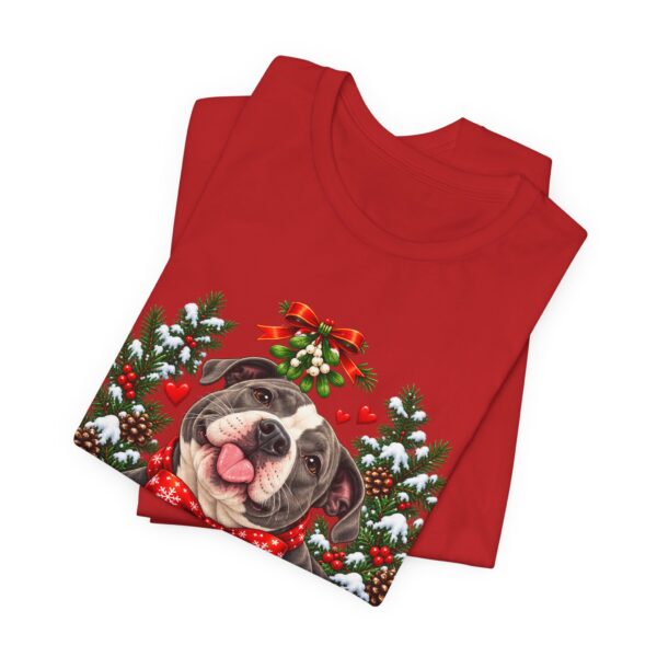 2389723649560734351_2048-1.jpeg Pit Bull Kisses & Christmas Wishes T-Shirt