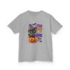 2436727071217267166_2048.jpeg Kids Halloween Tee — "Too Cute to Spook" Black Cat Pumpkin Design