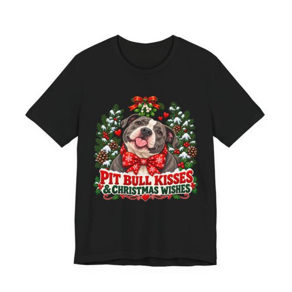 2656558249279354521_2048-1.jpeg Pit Bull Kisses & Christmas Wishes T-Shirt