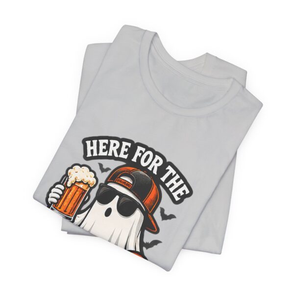 3595044175641234988_2048.jpeg Here For The Boos Halloween Tee – Funny Ghost Beer Shirt