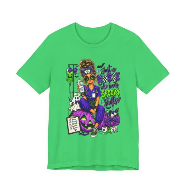 Nurse Halloween T-Shirt – "Just a Nurse Who Loves Spooky Stuff" Medical Halloween Tee