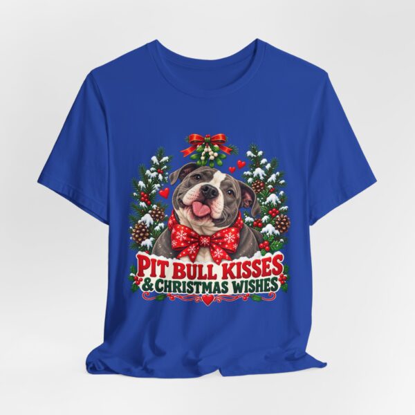 4153114141616472547_2048-1.jpeg Pit Bull Kisses & Christmas Wishes T-Shirt