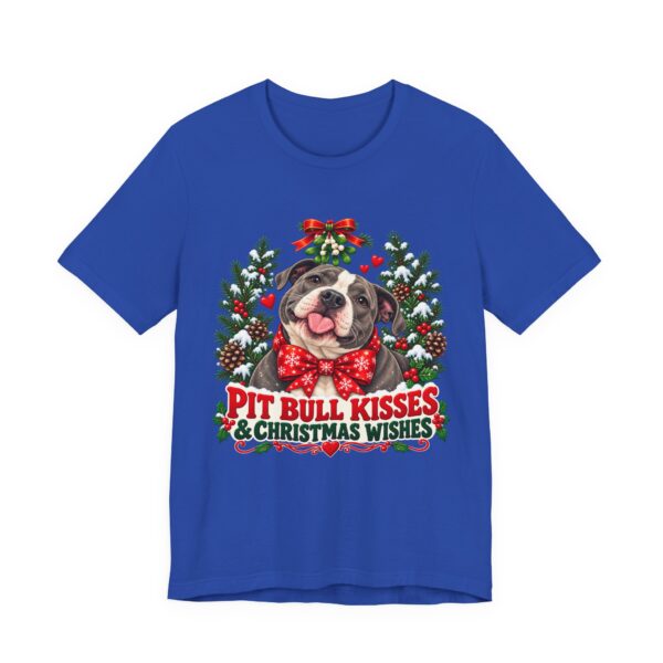 4863271933593069351_2048-1.jpeg Pit Bull Kisses & Christmas Wishes T-Shirt