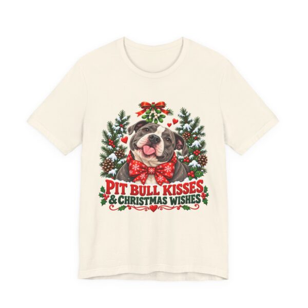 4985339364034233203_2048-1.jpeg Pit Bull Kisses & Christmas Wishes T-Shirt