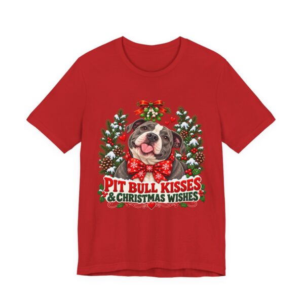 5309065520955844862_2048-1.jpeg Pit Bull Kisses & Christmas Wishes T-Shirt