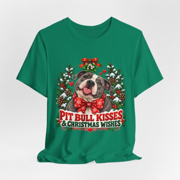 5856947958160714273_2048-1.jpeg Pit Bull Kisses & Christmas Wishes T-Shirt