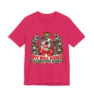 Pit Bull Kisses & Christmas Wishes T-Shirt
