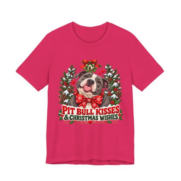 6102836842373738530_2048-1.jpeg Pit Bull Kisses & Christmas Wishes T-Shirt