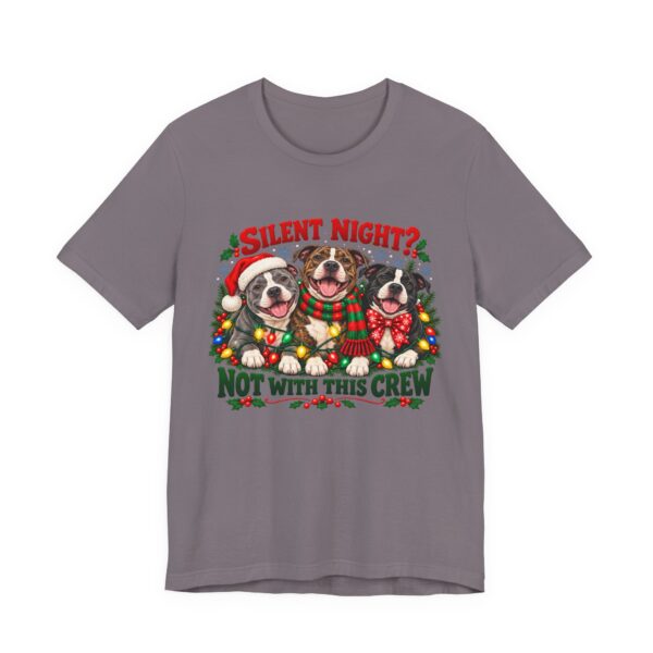 6544010121735382057_2048-1.jpeg Christmas Pitty T-Shirt — “Silent Night? Not With This Crew” Funny Christmas Pitty Tee