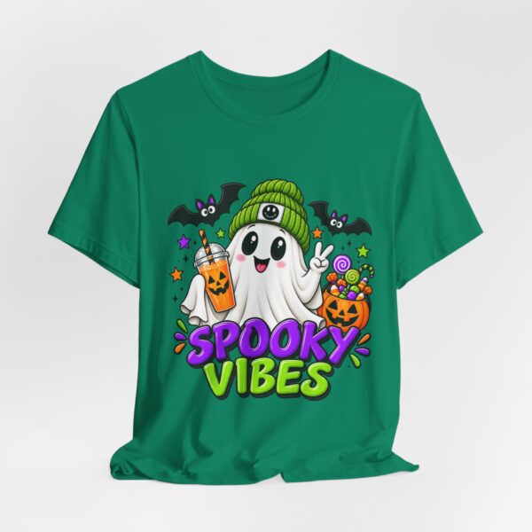 6626910733142653317_2048.jpeg Spooky Vibes T-Shirt — Cute Ghost Halloween Tee