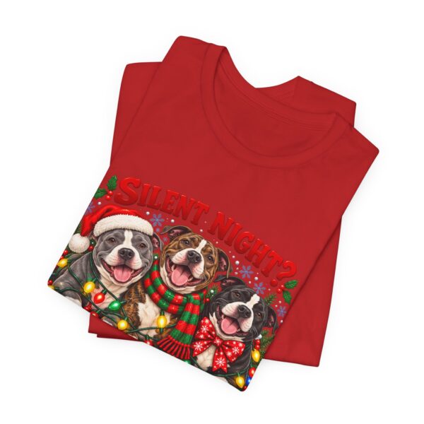 7252293353717975242_2048-1.jpeg Christmas Pitty T-Shirt — “Silent Night? Not With This Crew” Funny Christmas Pitty Tee
