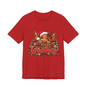 Christmas Highland Cow Tee - Merry Christmas Highland Cow Holiday T-Shirt