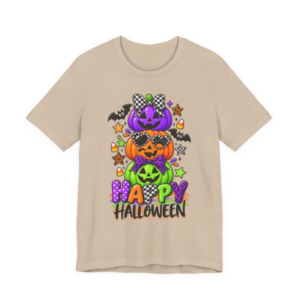 7769443937009315730_2048.jpeg Happy Halloween Stack Pumpkin T-Shirt