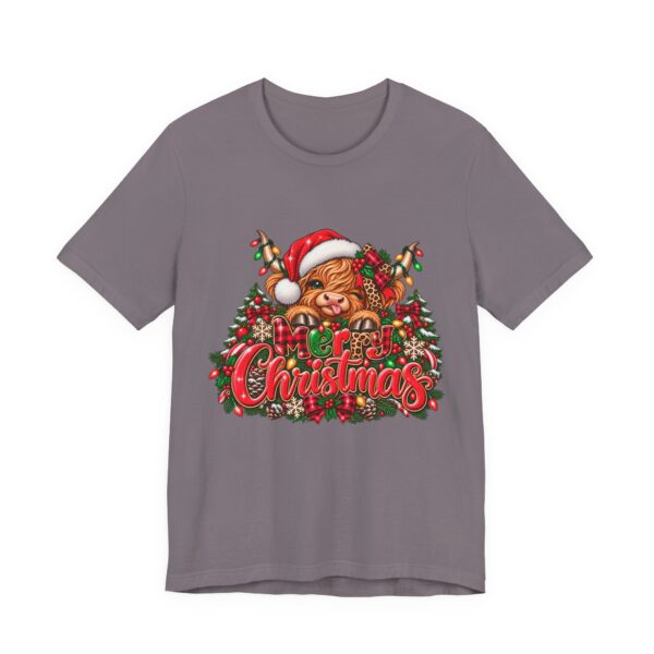 Christmas Highland Cow Tee - Merry Christmas Highland Cow Holiday T-Shirt