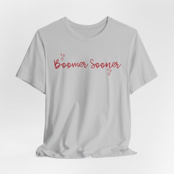 7875211405678887977_2048.jpeg Boomer Sooner Script T-Shirt — Oklahoma Football Fan Tee