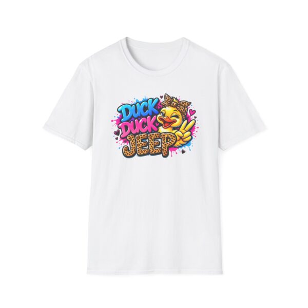 8204578604782174435_2048.jpeg Duck Duck Jeep Cute Graphic T-Shirt — Leopard Print Duck Design